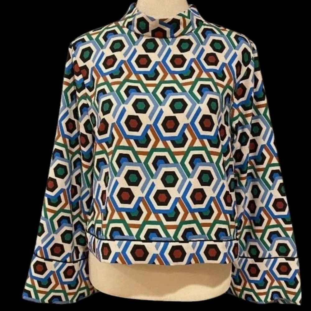 Zara Geometric Multicolor Blouse